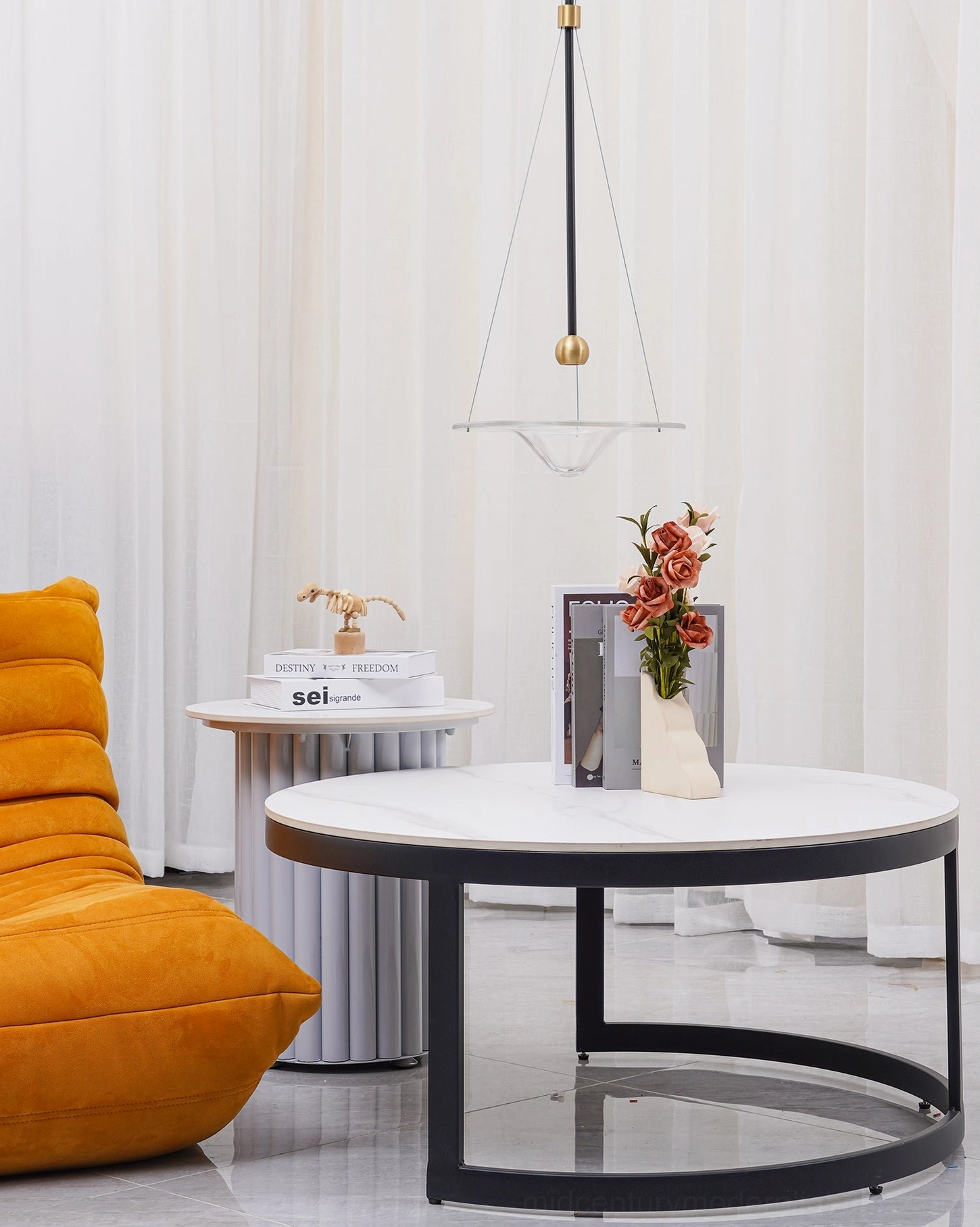 Momento pendant light warm color temperature 2700K creating soft ambient illumination in residential space
