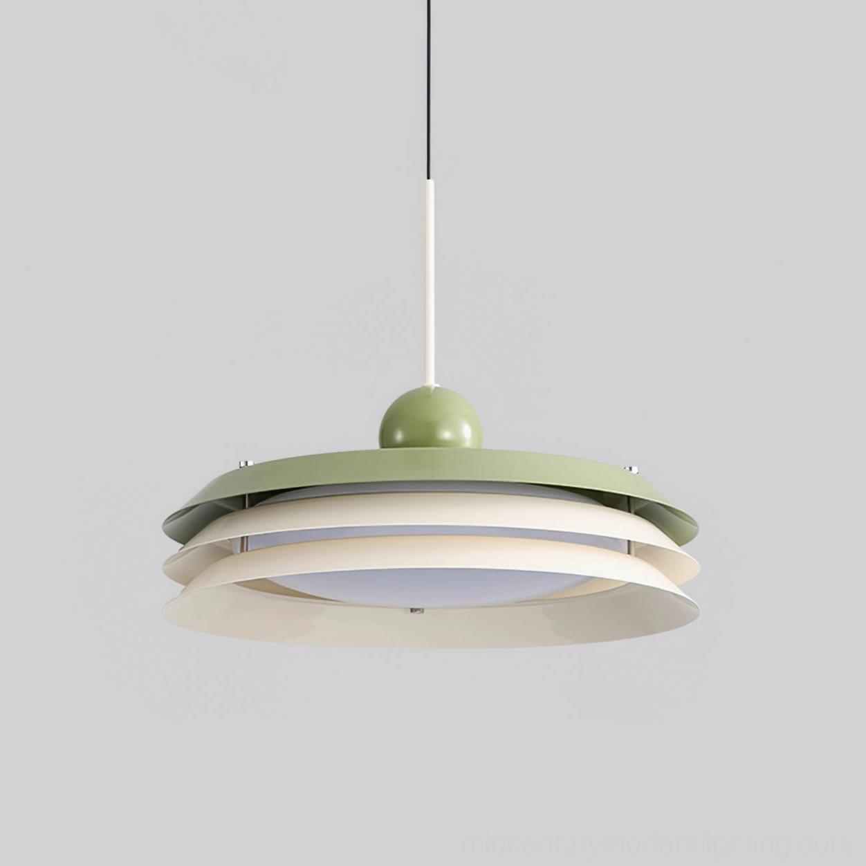 Morandi pendant lamp in warm white finish demonstrating clean minimalist pendant light design