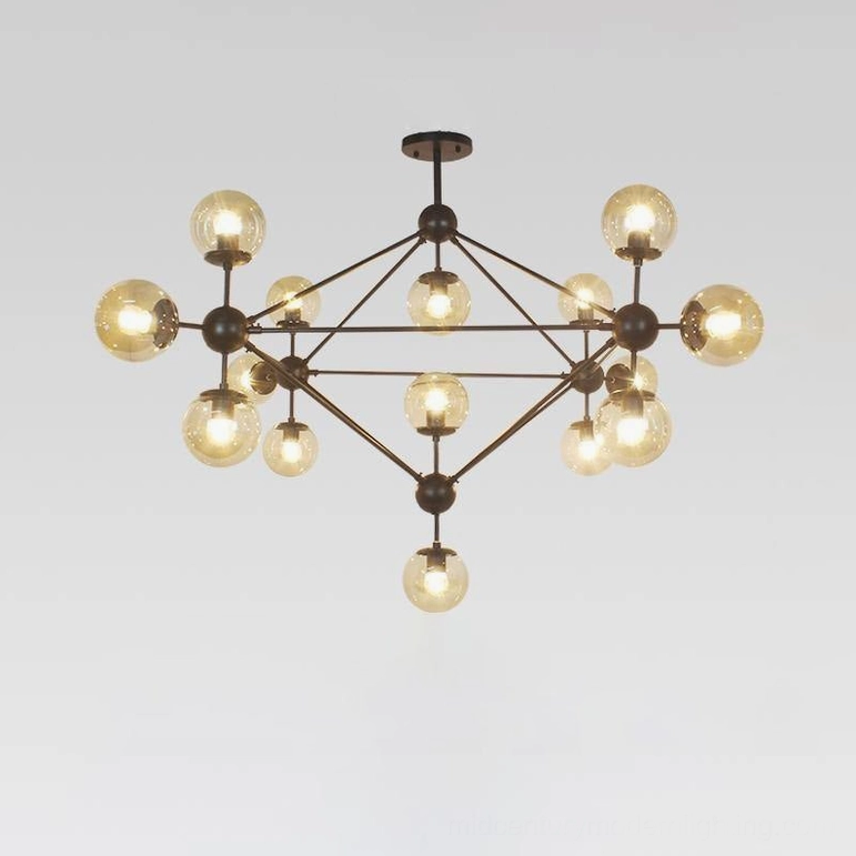 Moto sputnik 10-head chandelier mid-scale pendant light for modern dining areas