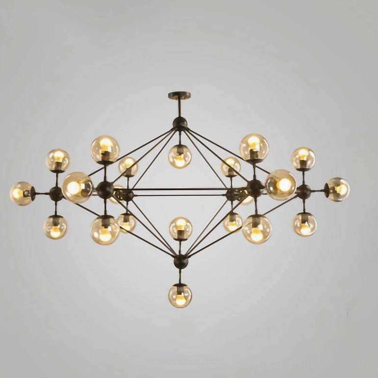 Moto sputnik 21-head mega chandelier industrial modern space-age design statement