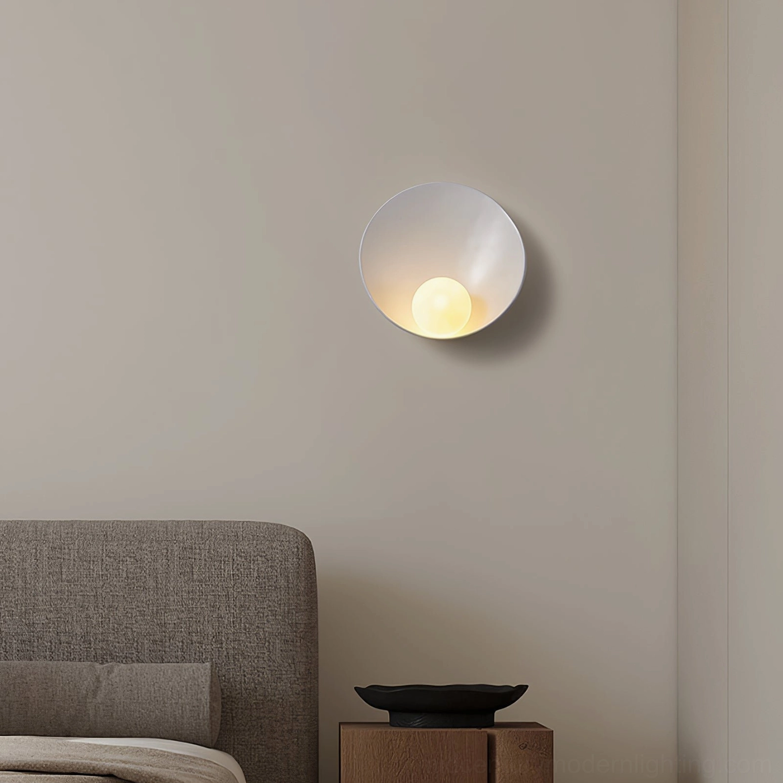 Musa minimalist black and white wall sconce color comparison showing versatile finish options