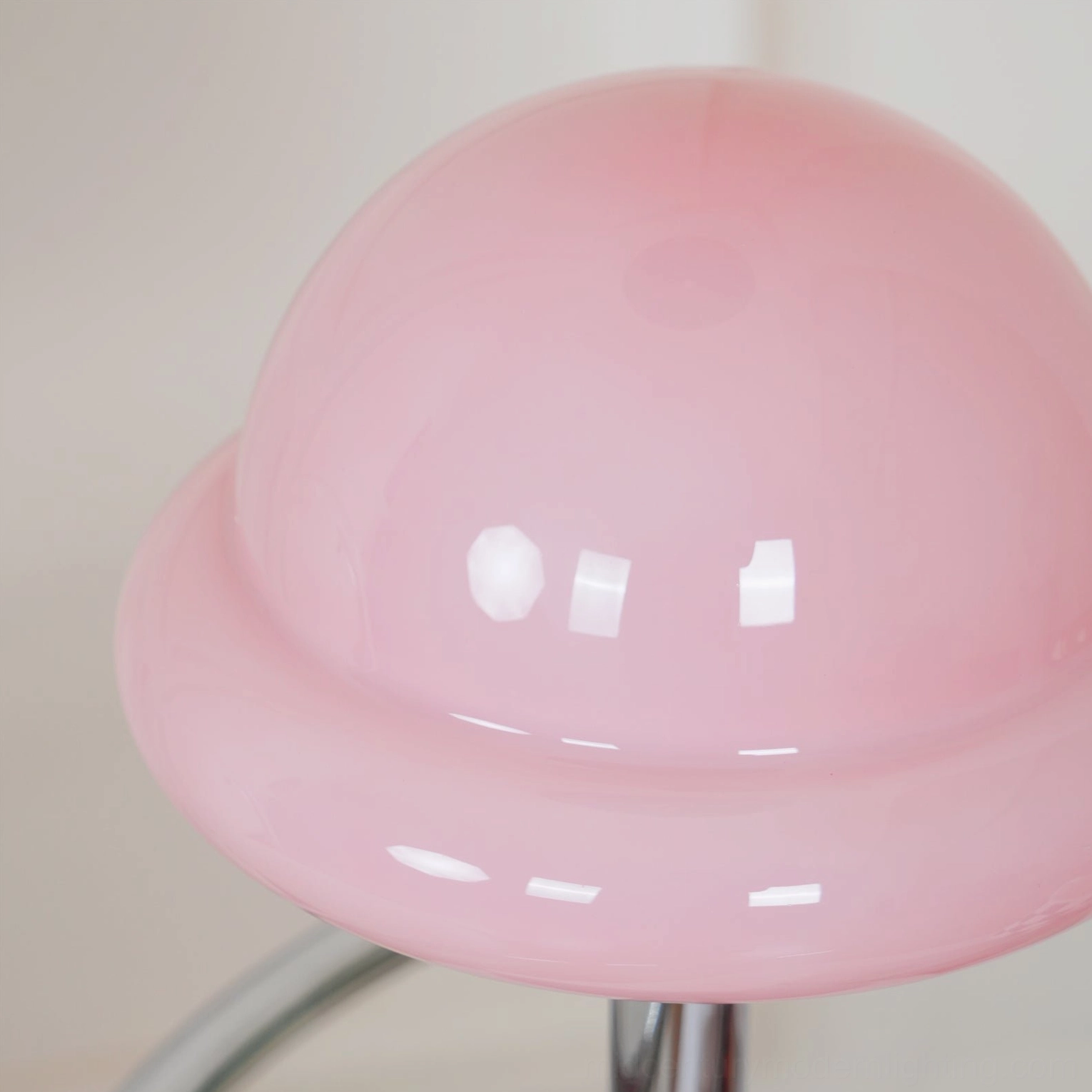 Purple mushroom dome table lamp bold color variant space age design statement