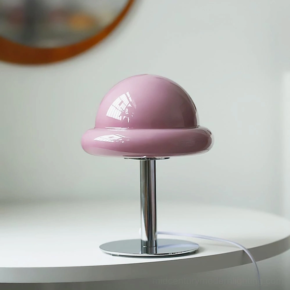 Retro space age mushroom lamp complete product specification and dimension overview