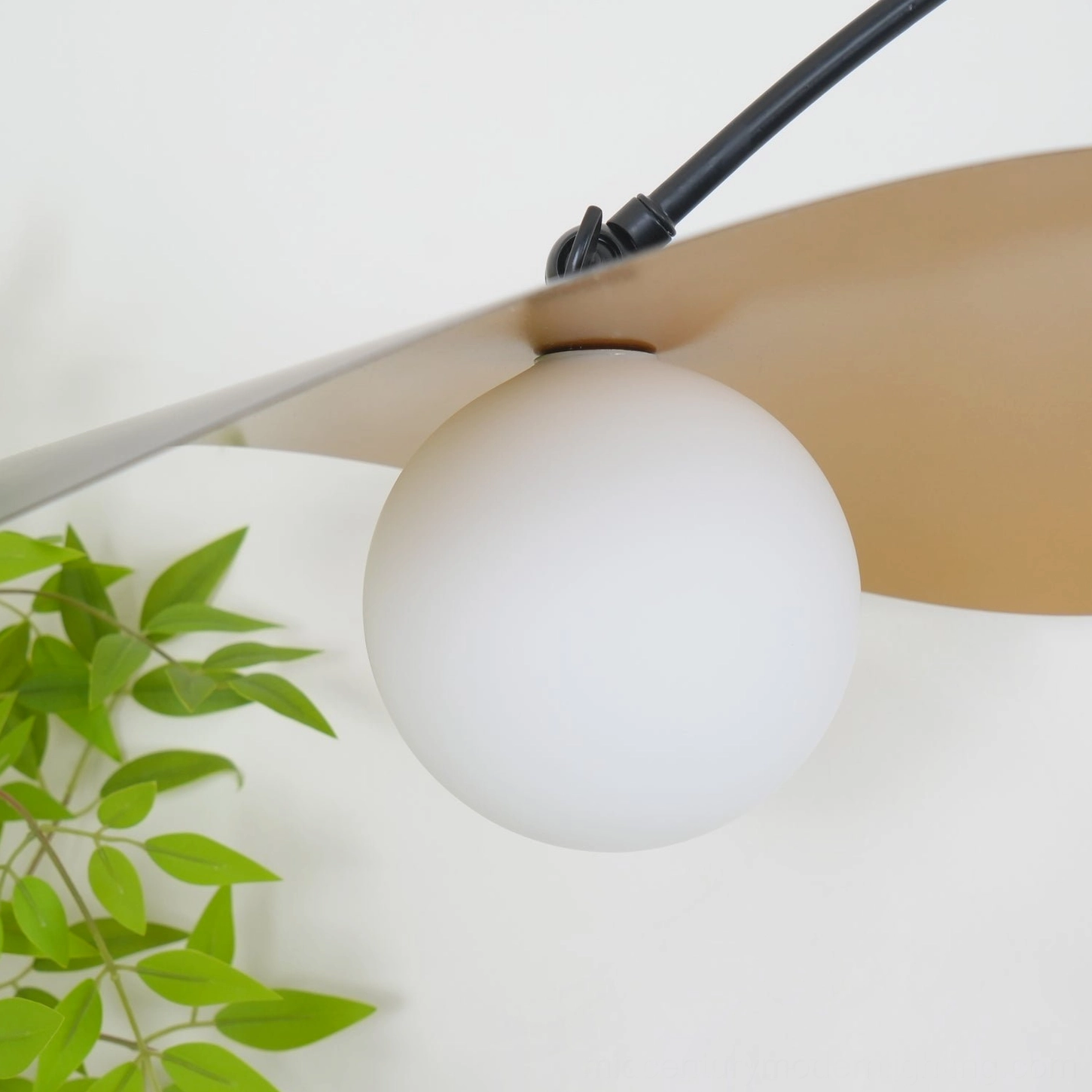 Myrna plug-in wall lamp finish options, black and gold contemporary aesthetic
