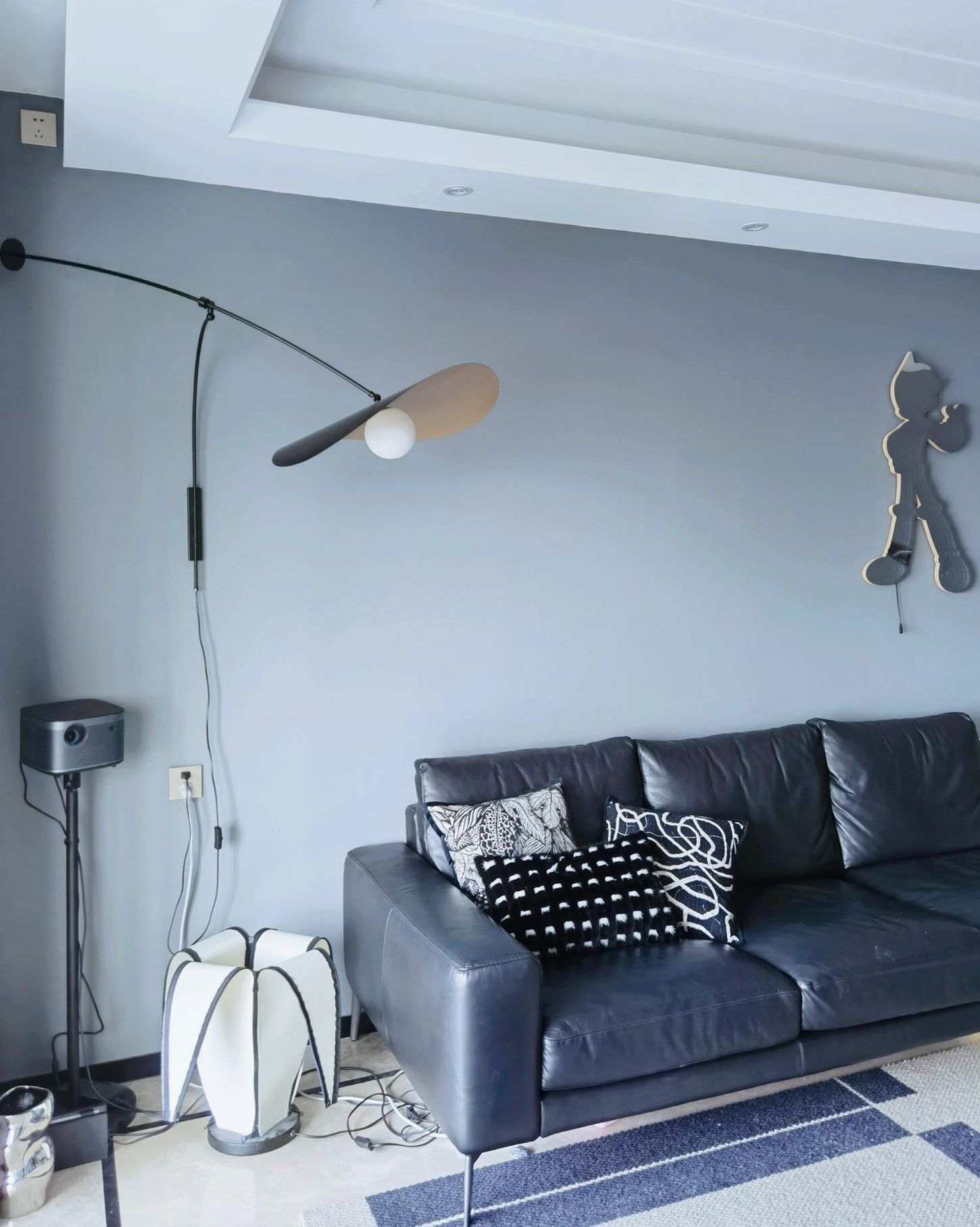 Myrna wall lamp compact model in modern office, sophisticated task lighting fixture