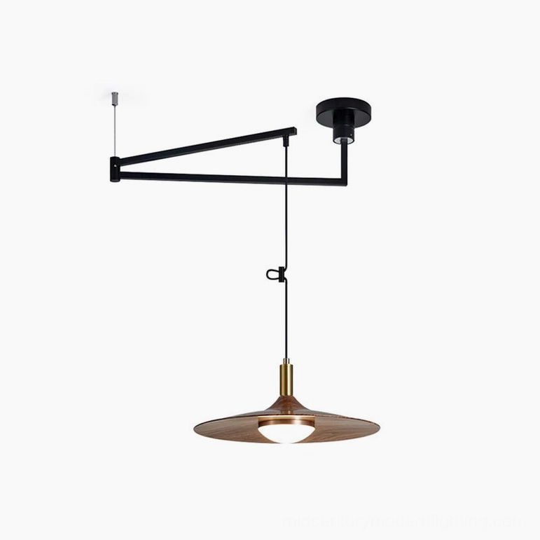 Compact Nano swing arm pendant 9.8 inch 25cm breakfast nook small workspace lighting