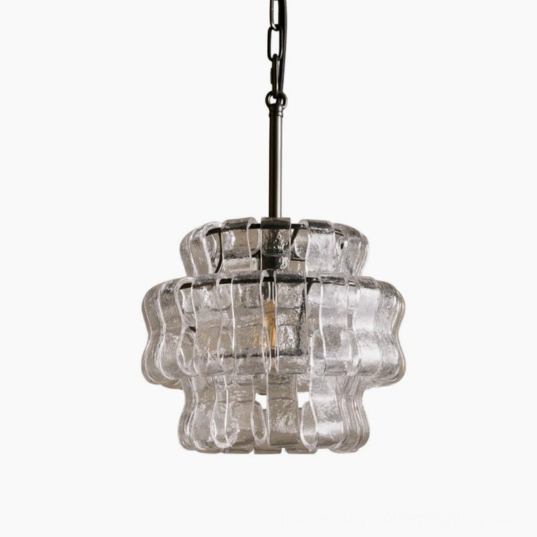 Clear and black color option Nirsa pendant creating minimalist contemporary aesthetic