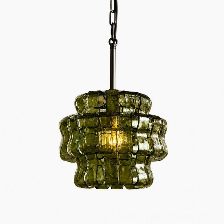Green and black Nirsa pendant light contemporary nature-connected color combination