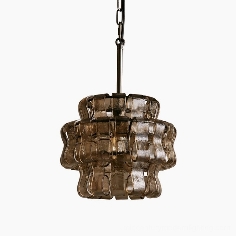 Smoky gray and black Nirsa pendant light moody dramatic color palette option