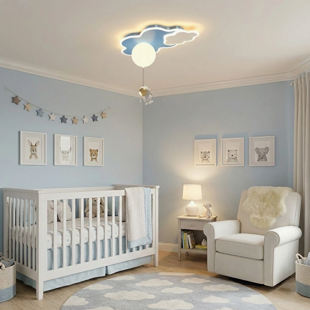 Nuages ceiling lamp model comparison showing flush mount and sculptural profile options