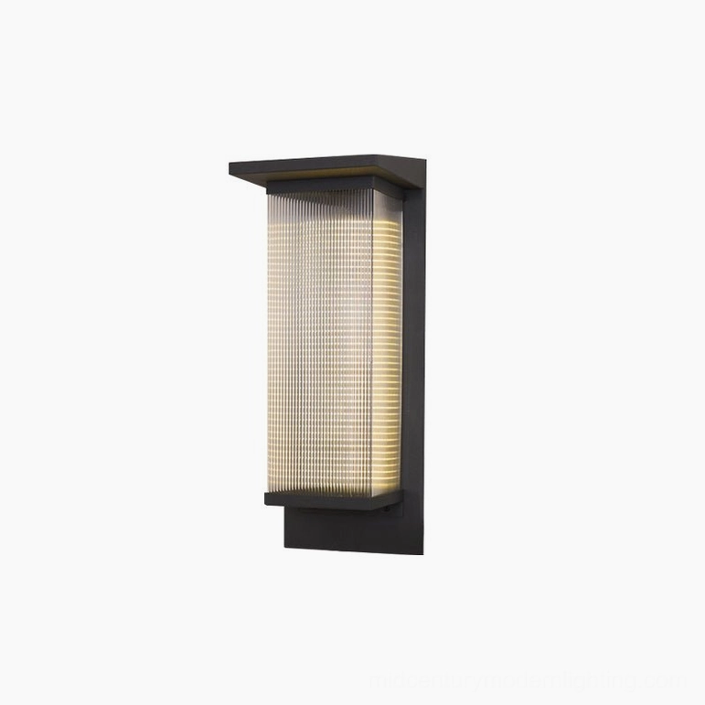 Oleron Box Model A wired outdoor wall lamp, AC 110-240V universal voltage, minimalist modern fixture, wall-switch compatible lighting