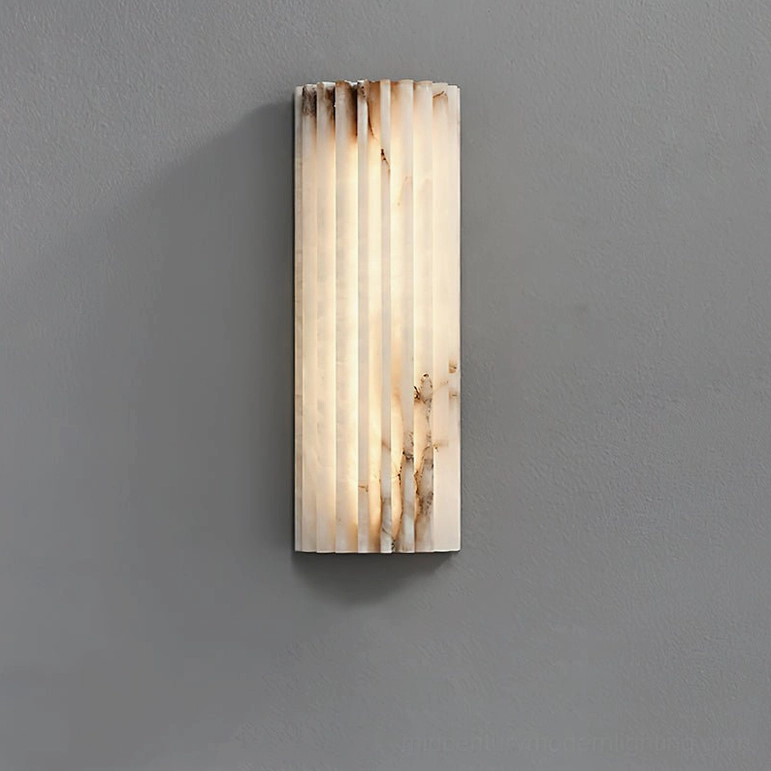 Ondas alabaster wall sconce three sizes comparison, small medium large height variations