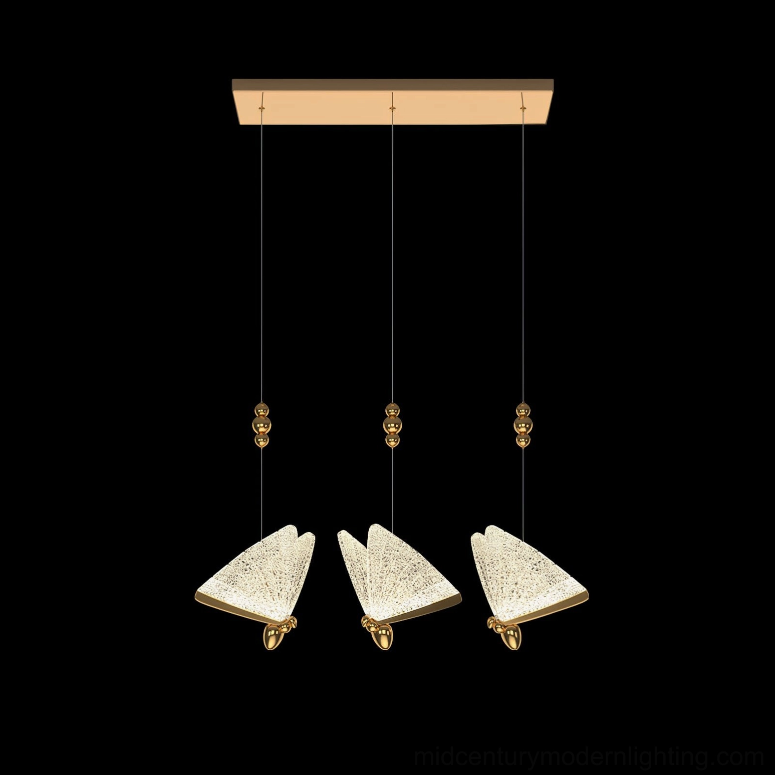 Butterfly pendant light one-head single fixture design