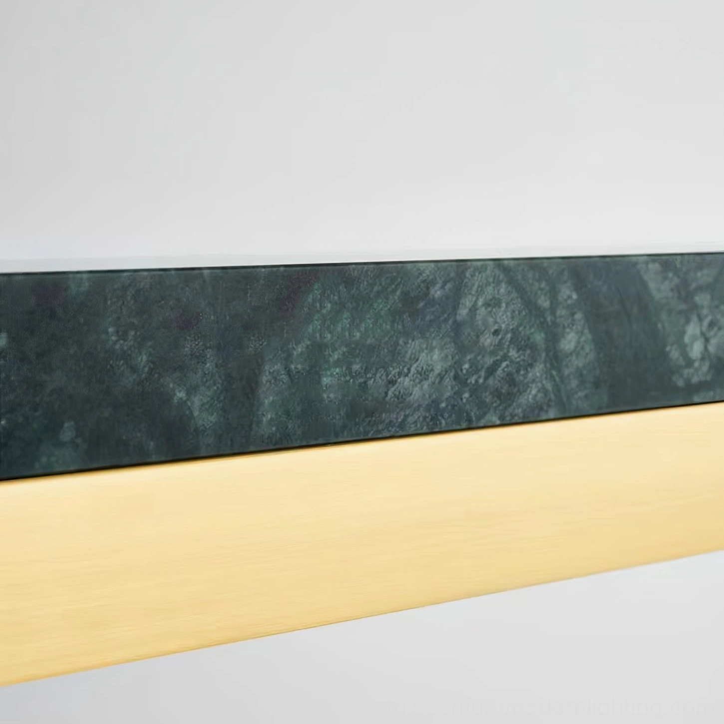 One Word mid-century modern linear pendant light architectural design element in contemporary interior