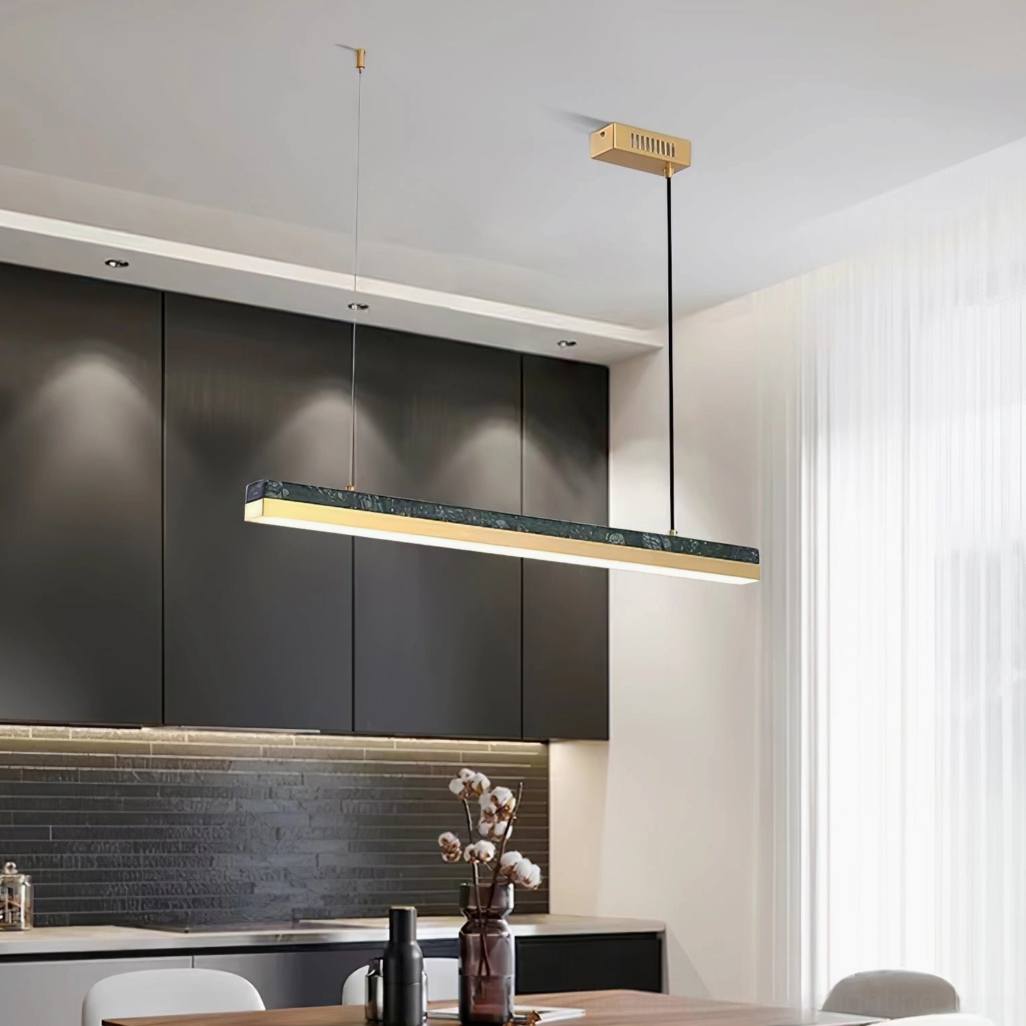 One Word pendant light integrated LED technology and energy efficient lighting solution for modern homes