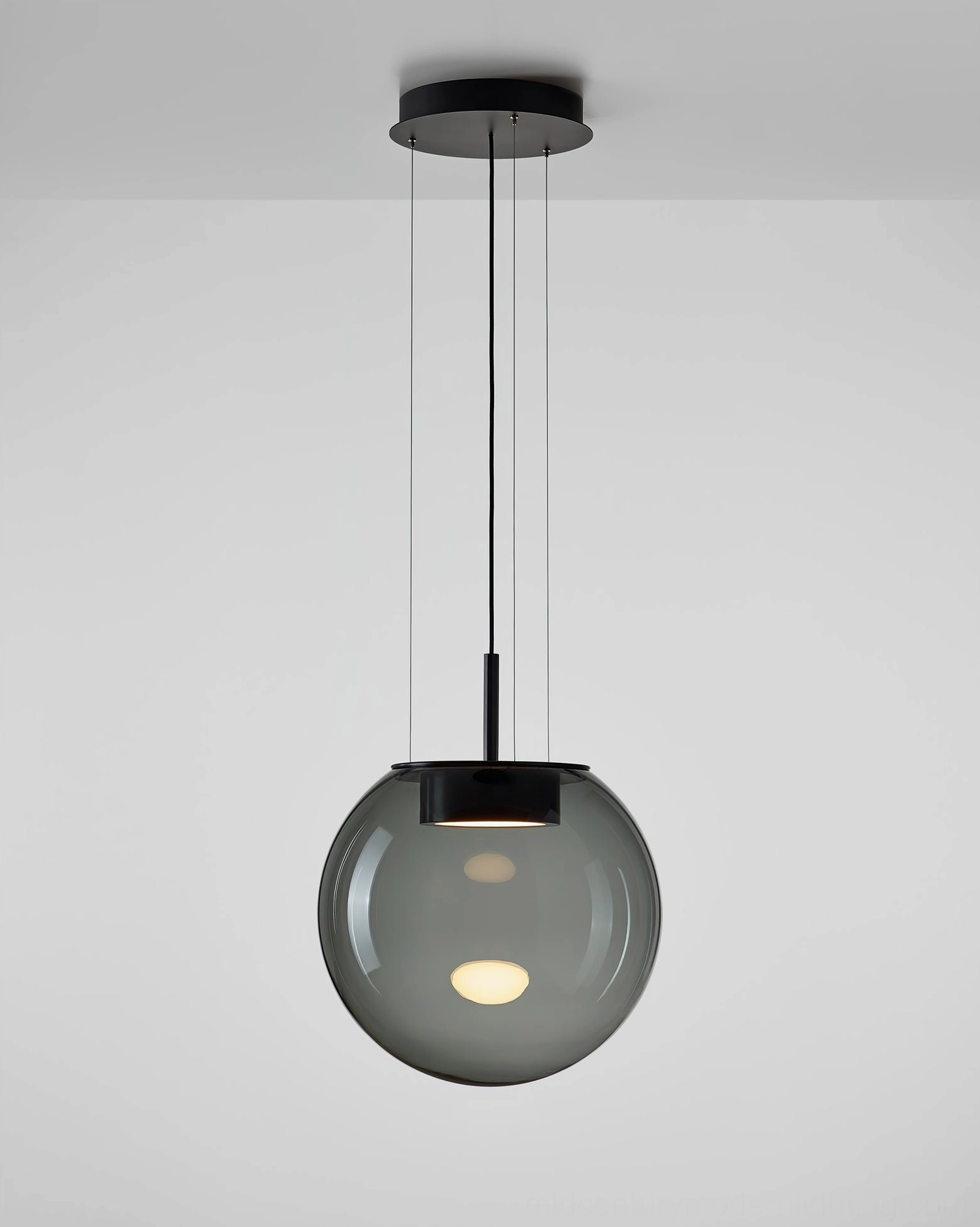 Orbis clear glass pendant lamp - transparent sphere minimalist contemporary geometric lighting fixture