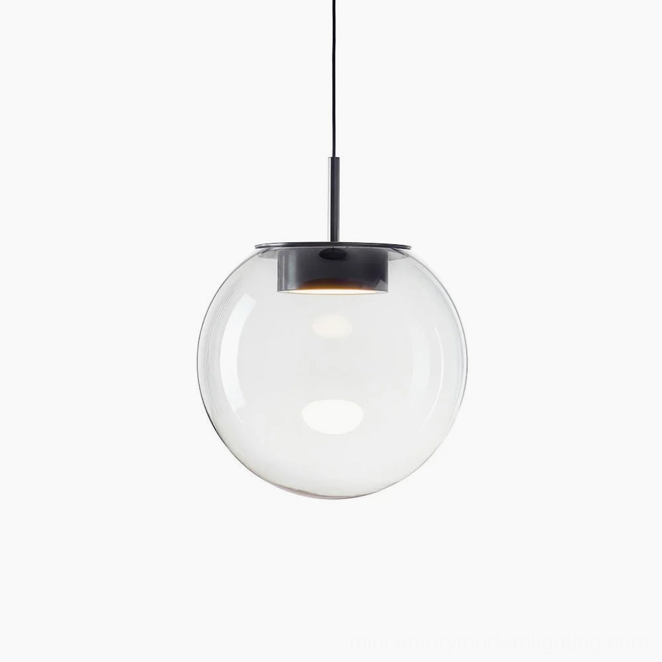 Orbis small pendant lamp 15cm - handblown glass sphere accent light contemporary modern design