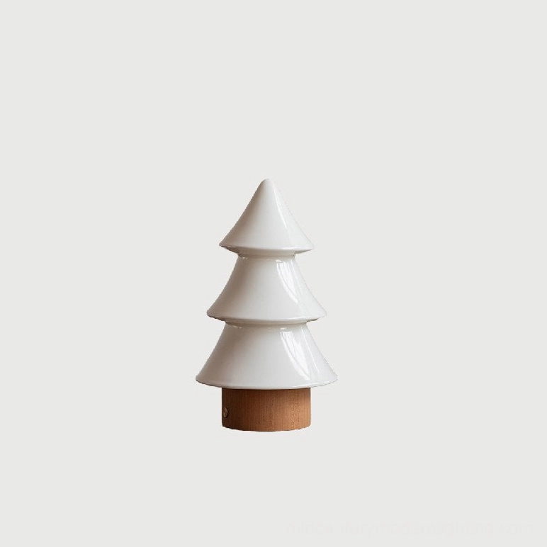 Orlo ceramic table lamp full product shot white ceramic base stacked glass shade isolated background