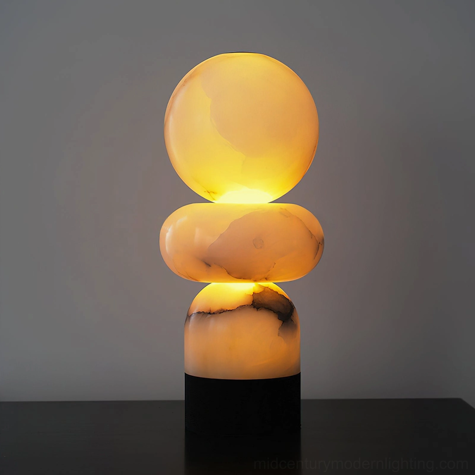 Orso alabaster table lamp home office desk ambient accent lighting