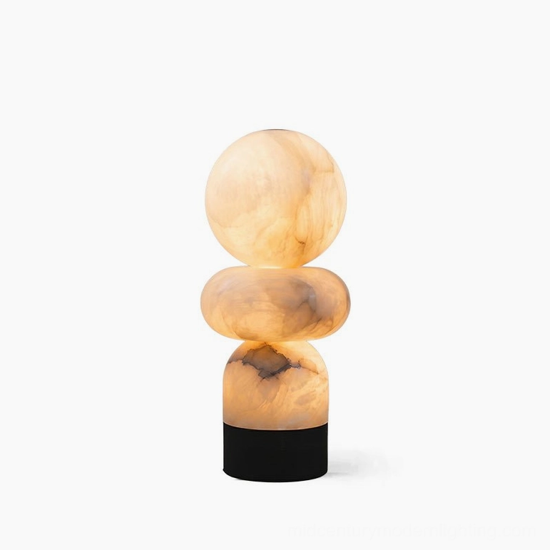Orso alabaster table lamp small size 5-9 inch compact design