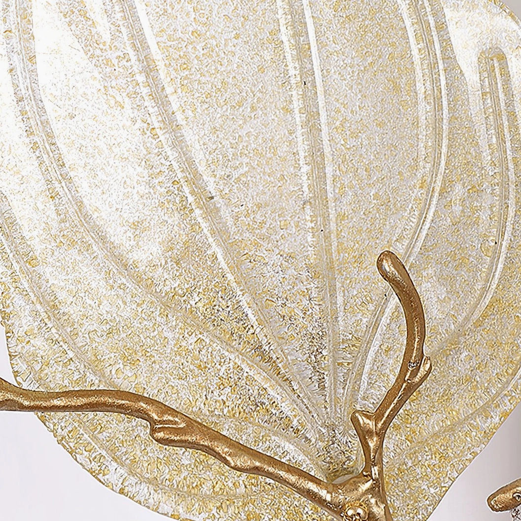 Close-up macro photography of frosted glass lampshade texture with golden brass accents