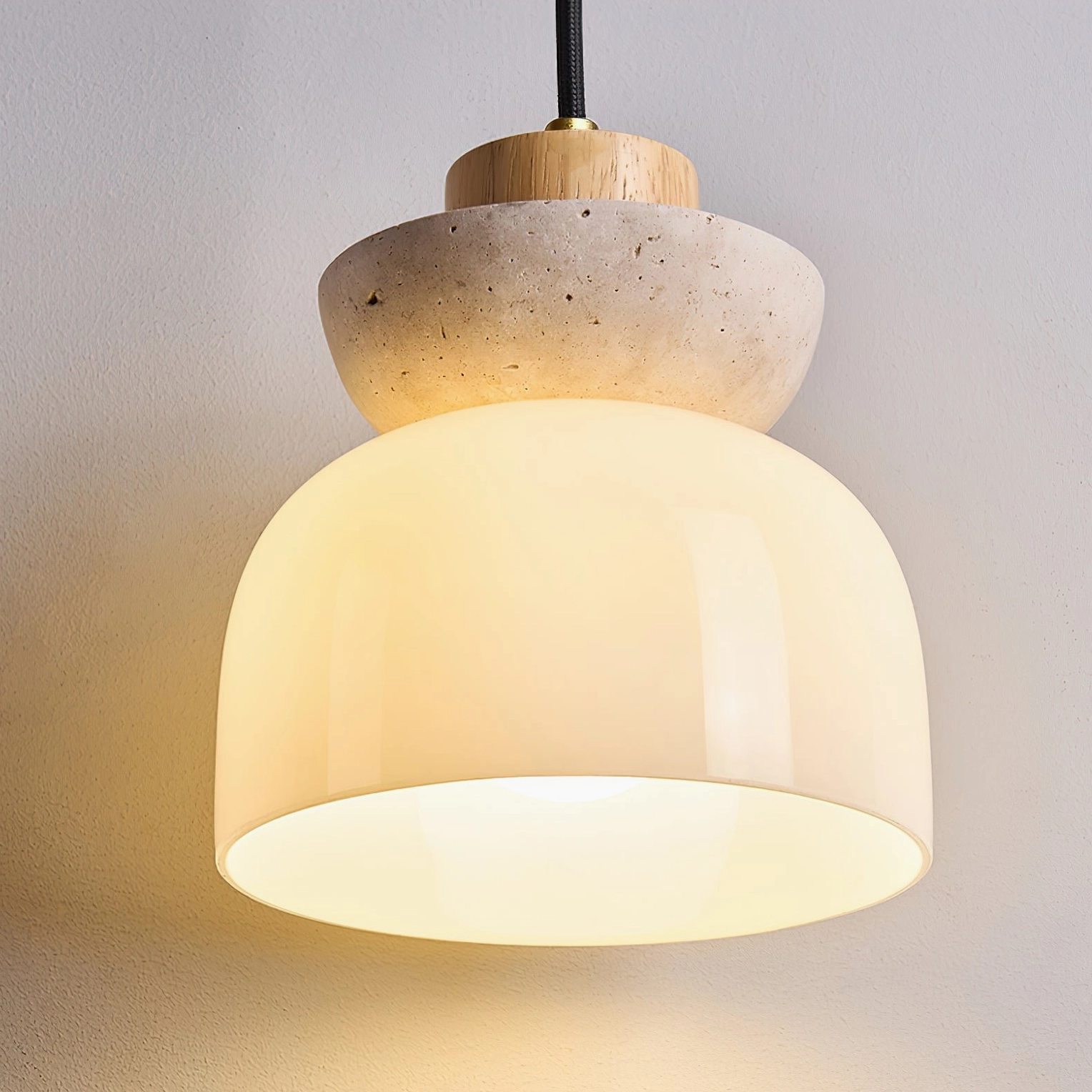 Palak pendant light opal white glass shade translucent diffuser even warm light distribution modern fixture