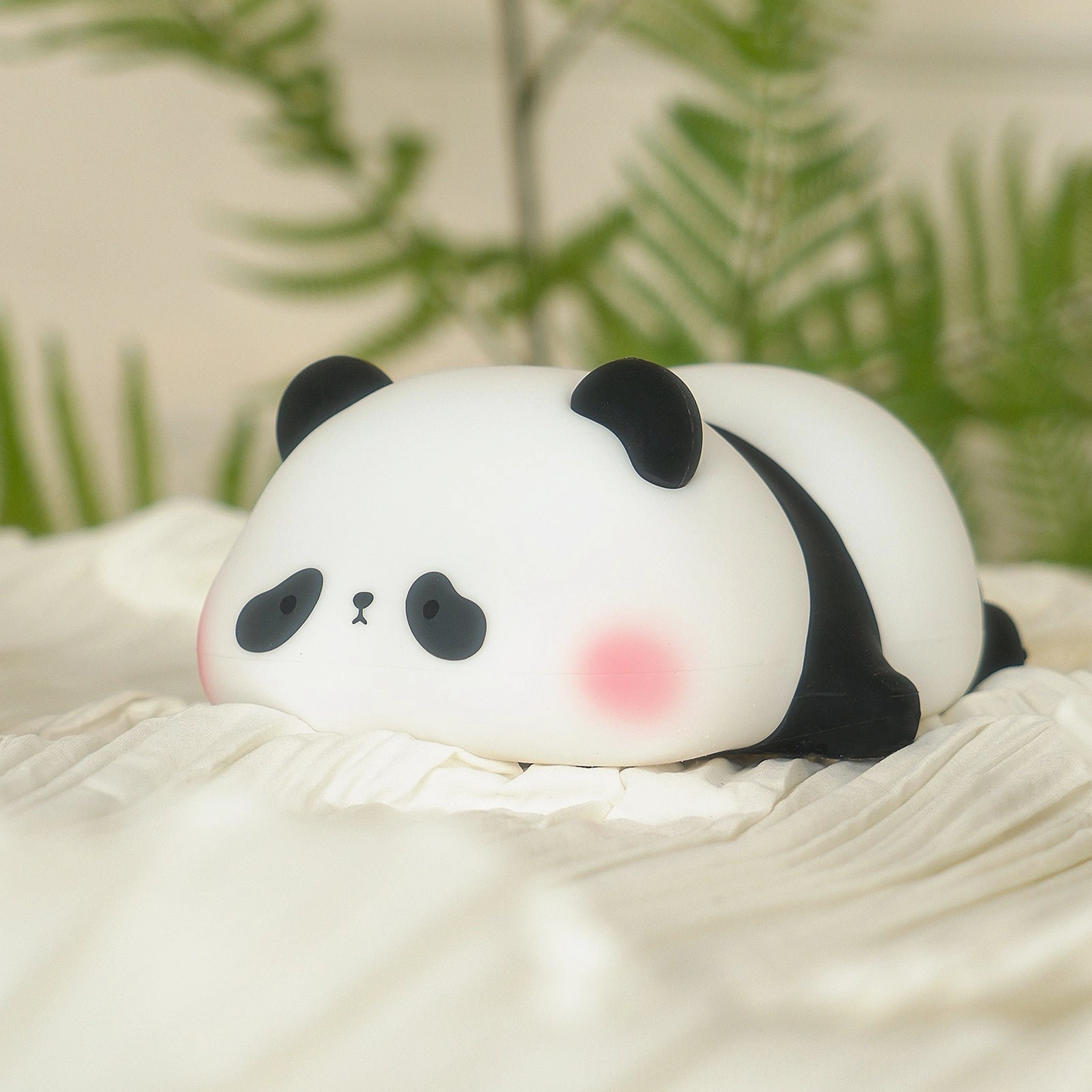 Panda cute night light in white and black finishes for Scandinavian modern homes