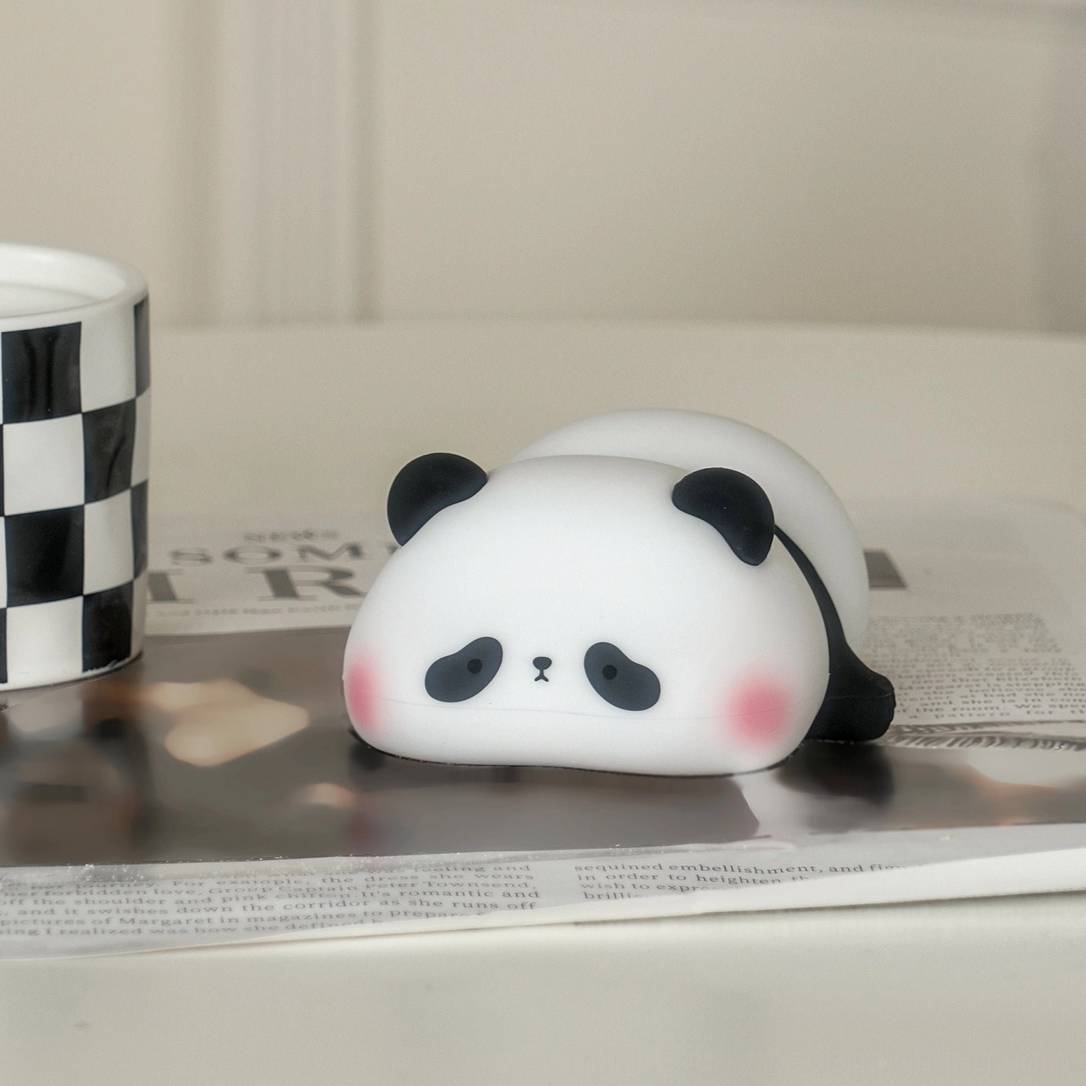 Panda table lamp cute design ambient lighting fixture for bedroom or home office