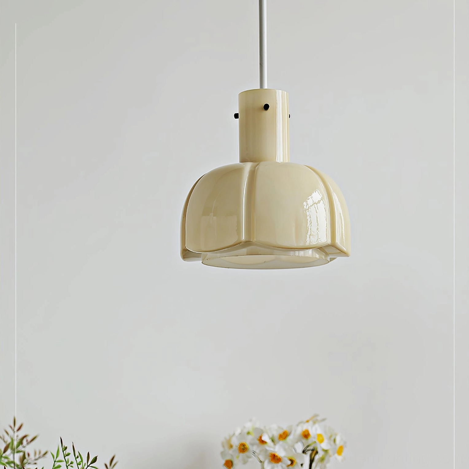 Brown Paolina glass pendant light earthy tone fixture for warm inviting residential spaces