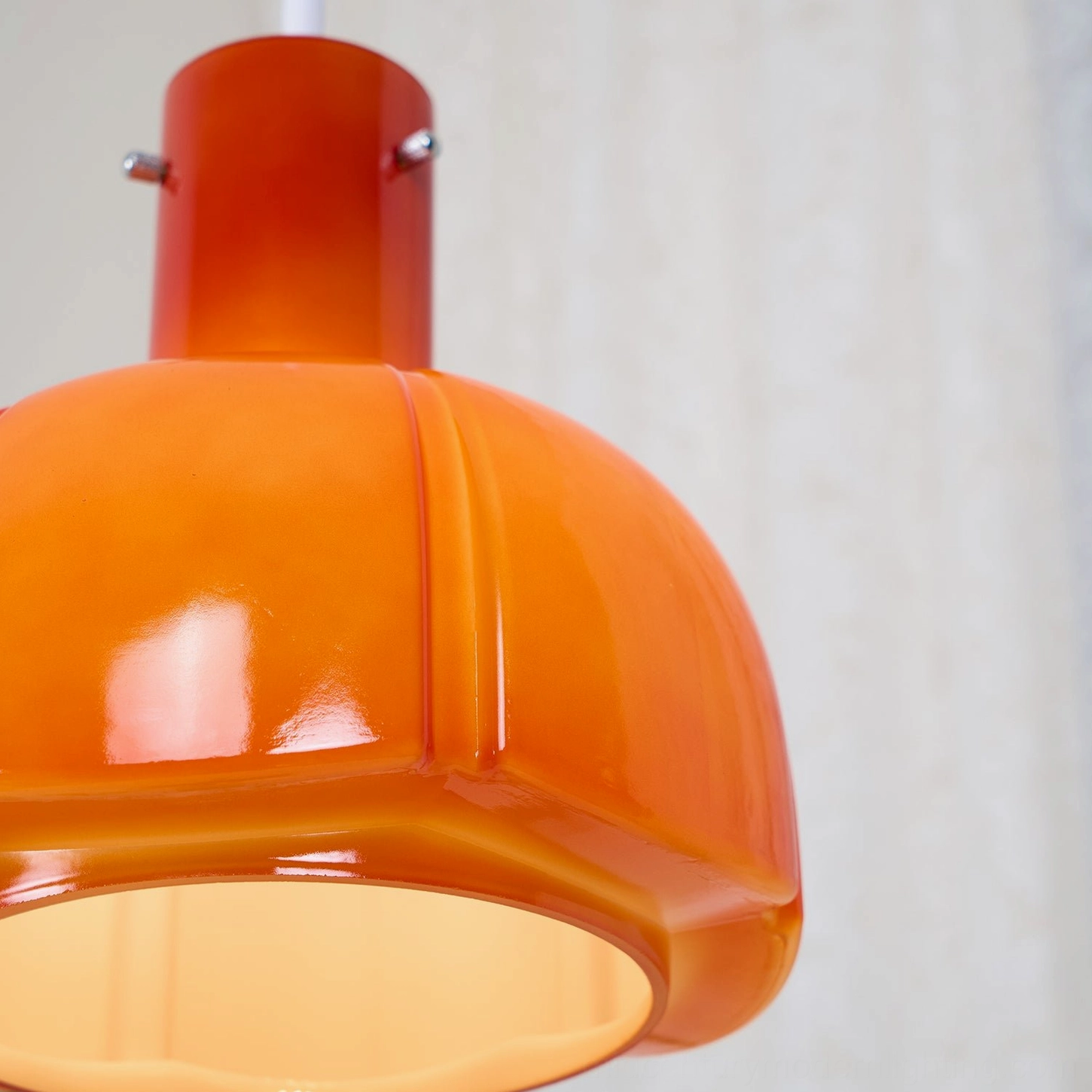 Brown Paolina glass pendant light warm earthy tone in residential interior design setting