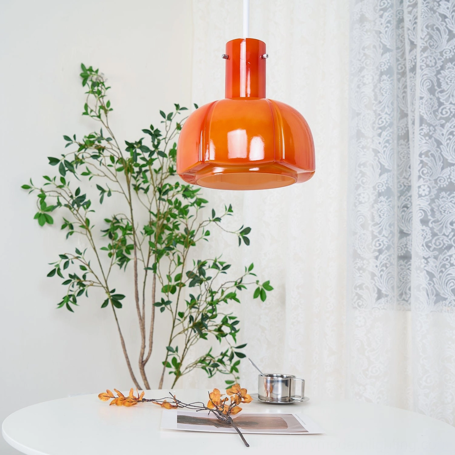 Paolina pendant light series display showing seven color finishes for interior design selection