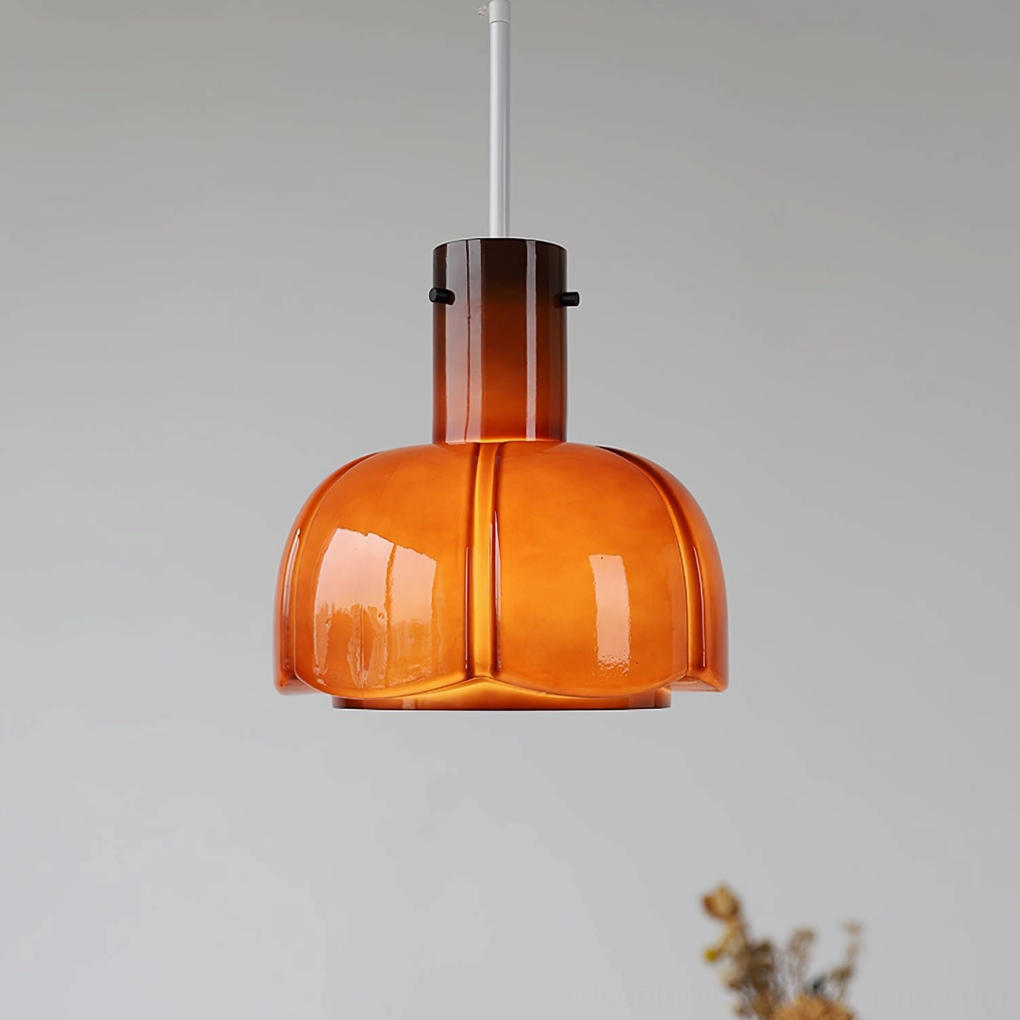 White Paolina pendant light minimalist aesthetic in contemporary home office space