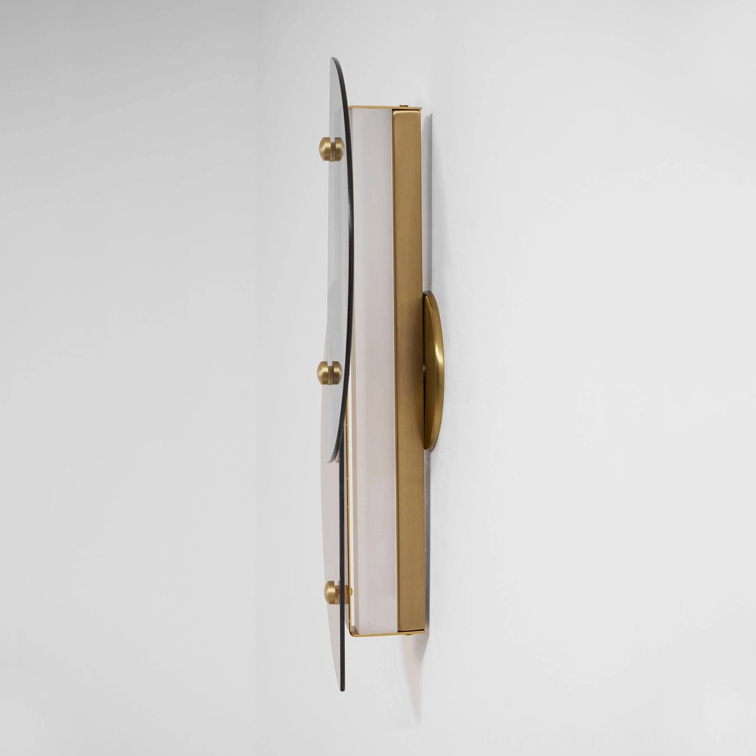 Papillon wall lamp mid-century modern style brass frame architectural light