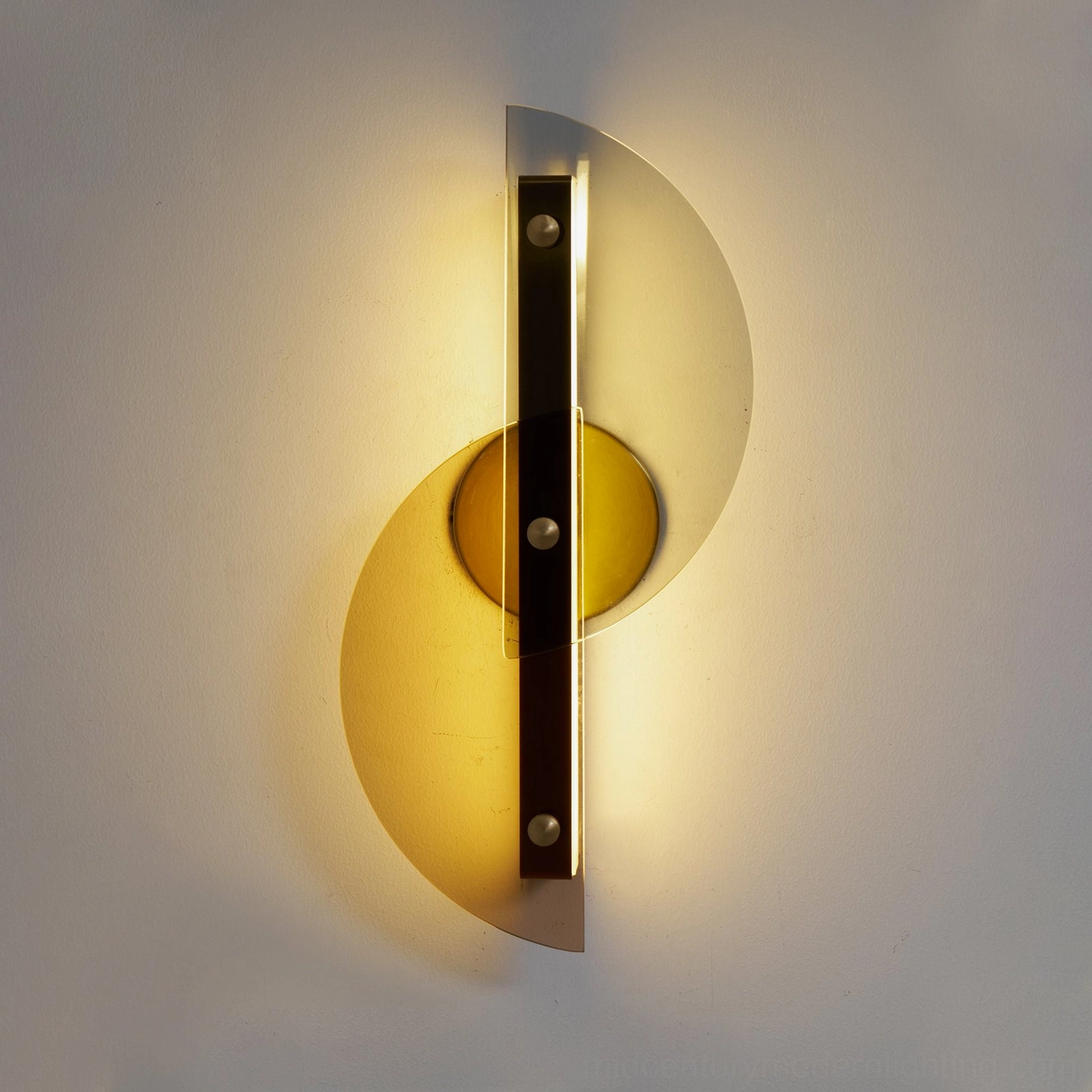 Papillon mid-century modern wall lamp geometric glass metal design element