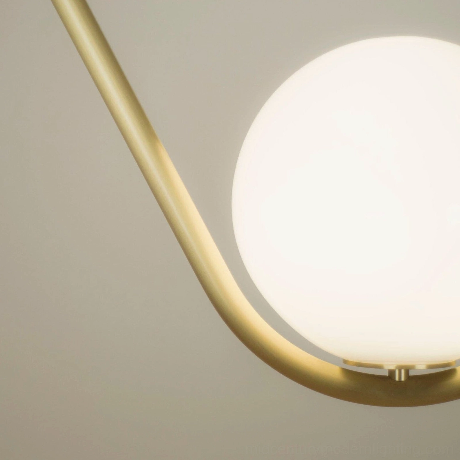 Perle handblown glass globe pendant light fixture showcasing minimalist mid-century modern design