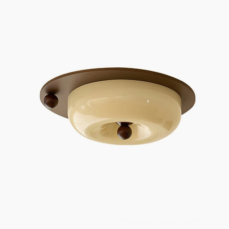 Perth Model B ceiling light, mid-century modern pleated glass fixture design variations
