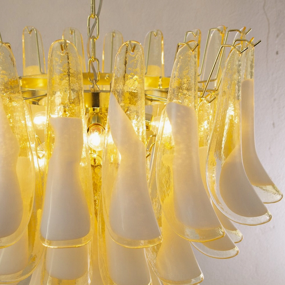 Petal Rain Chandelier botanical inspired design, nature-influenced glass petals, luxury lighting