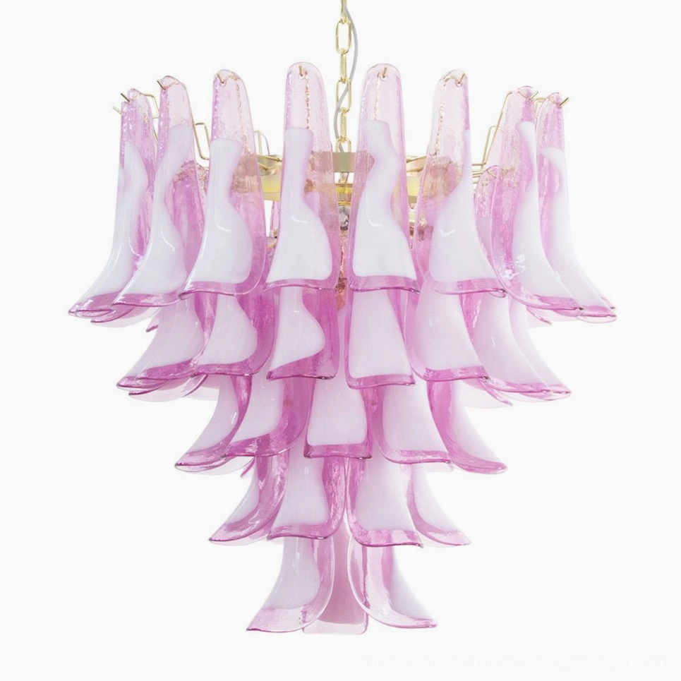 Petal Rain Chandelier color palette comparison, multiple finish options, design versatility