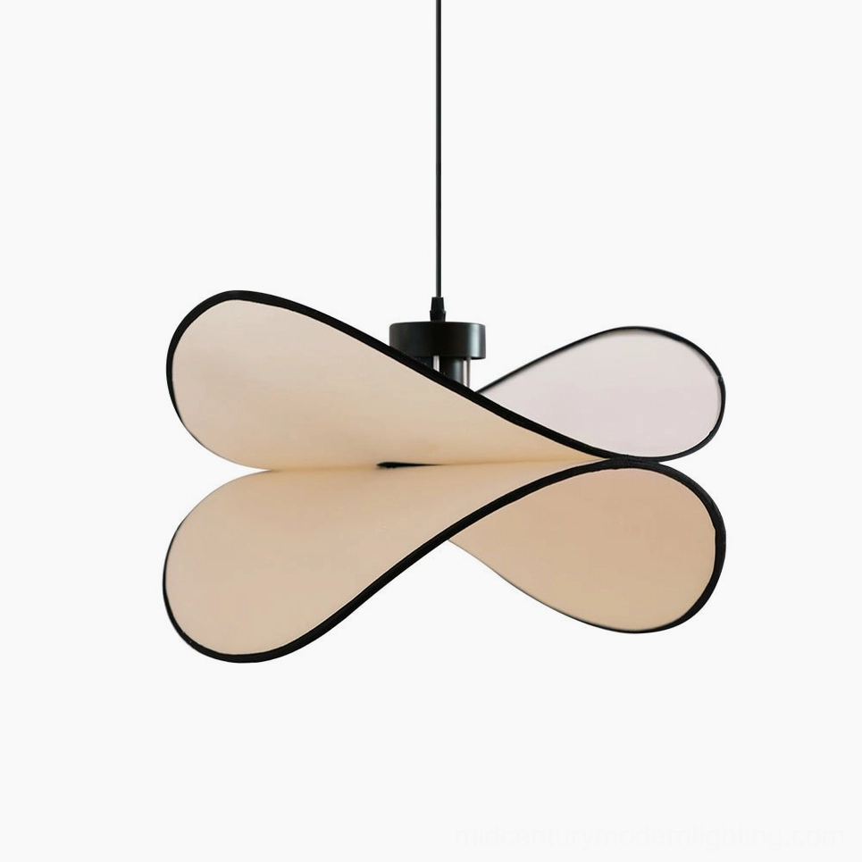 Petalo large pendant lamp 80cm diameter mid-century modern fabric fixture