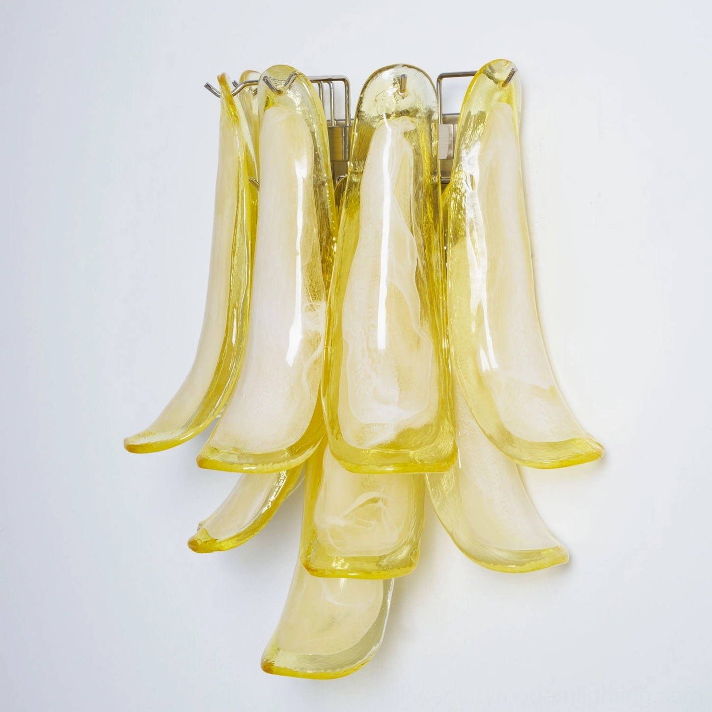 Petral wall sconce with hand-sculpted Murano glass petals, modern artistic lighting