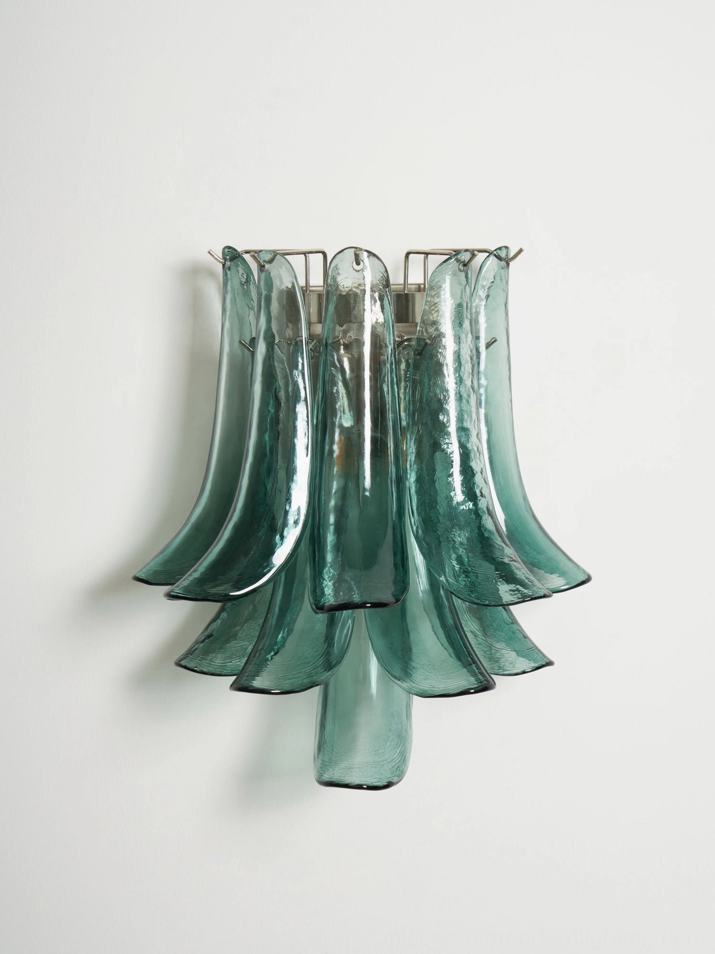 Petral Murano glass wall sconce, sculptural form with soft diffused light, artistic fixture