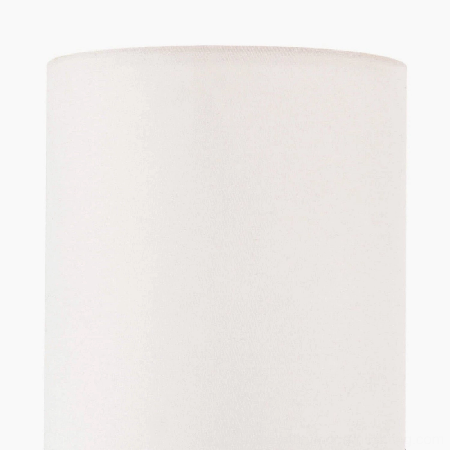 Pharos white linen fabric drum shade - cylindrical shape and texture detail