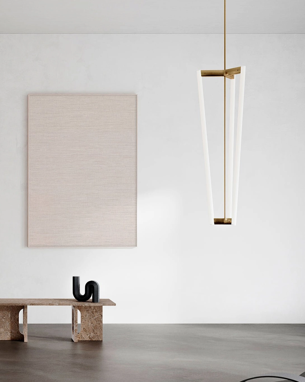 Pipeline Chandelier architectural lighting design contemporary minimalist form