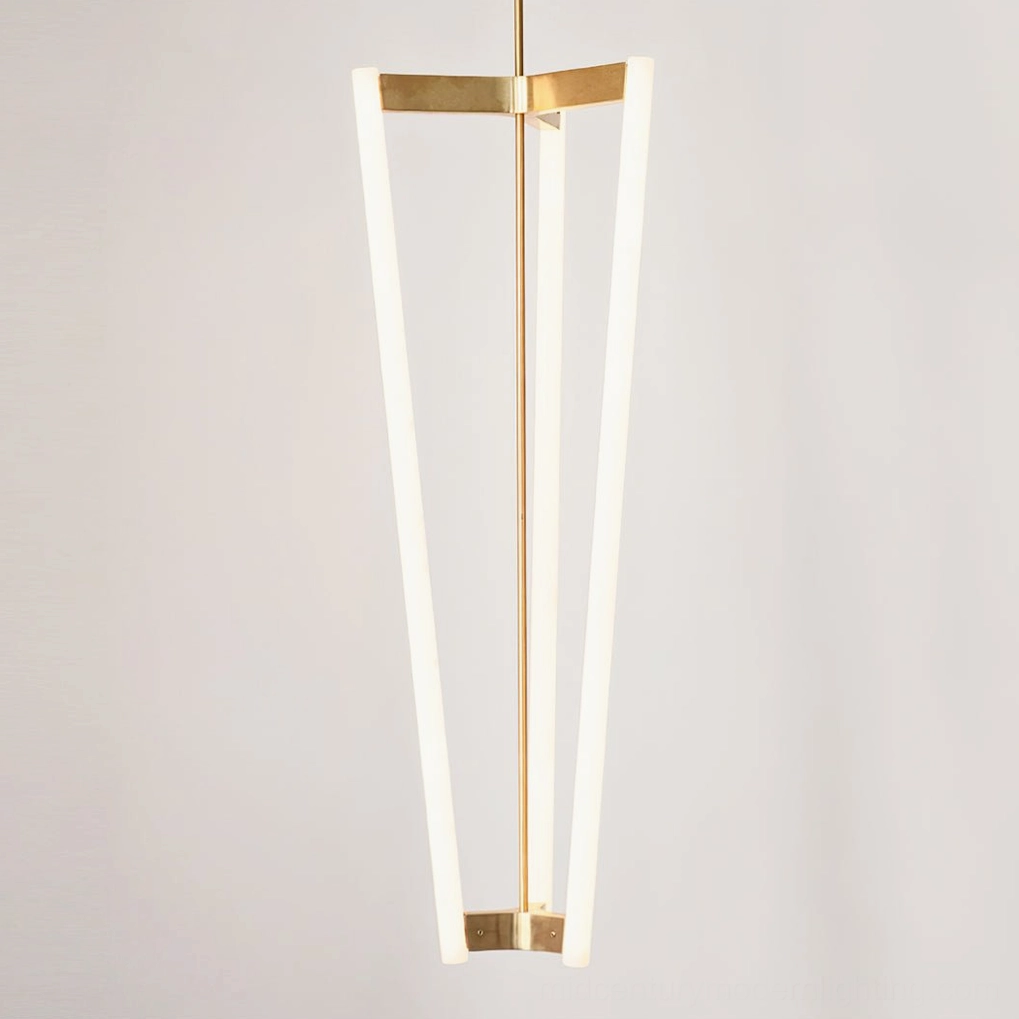 Pipeline Chandelier LED tubes acrylic diffuser contemporary pendant design