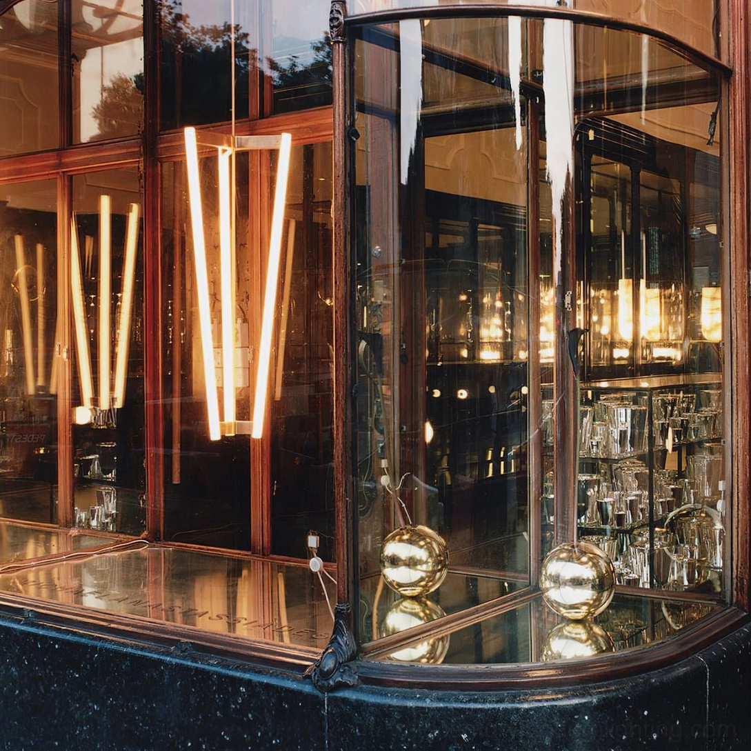 Pipeline Chandelier suspended lighting minimalist interior design element