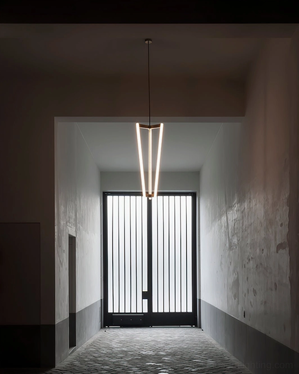 Pipeline Chandelier warm white light interior accent minimalist contemporary