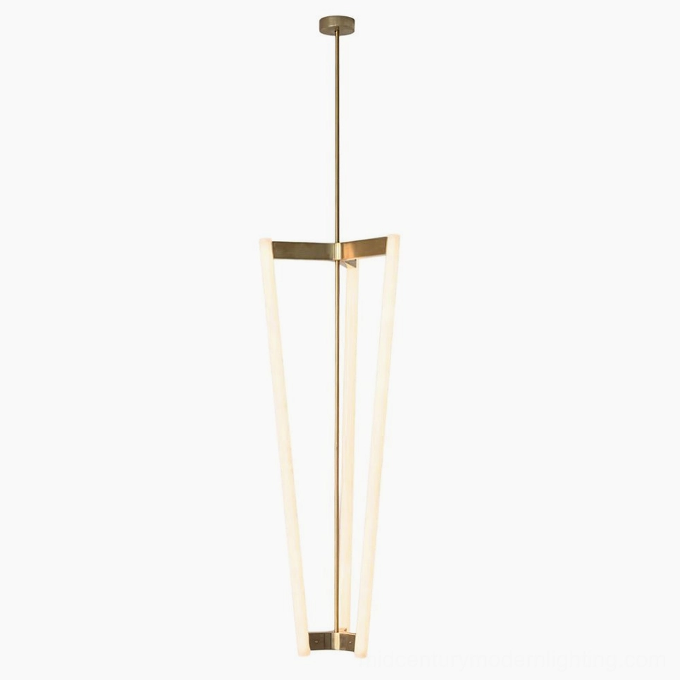 Pipeline Chandelier white finish minimalist contemporary ceiling lighting