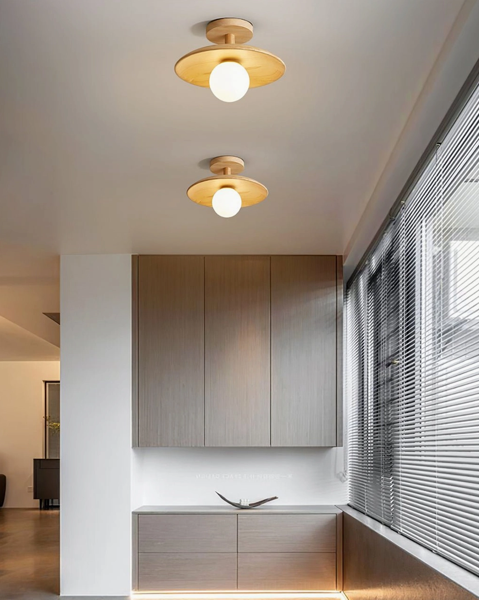Plafon ceiling lamp with G9 frosted glass diffuser creating soft warm ambient light