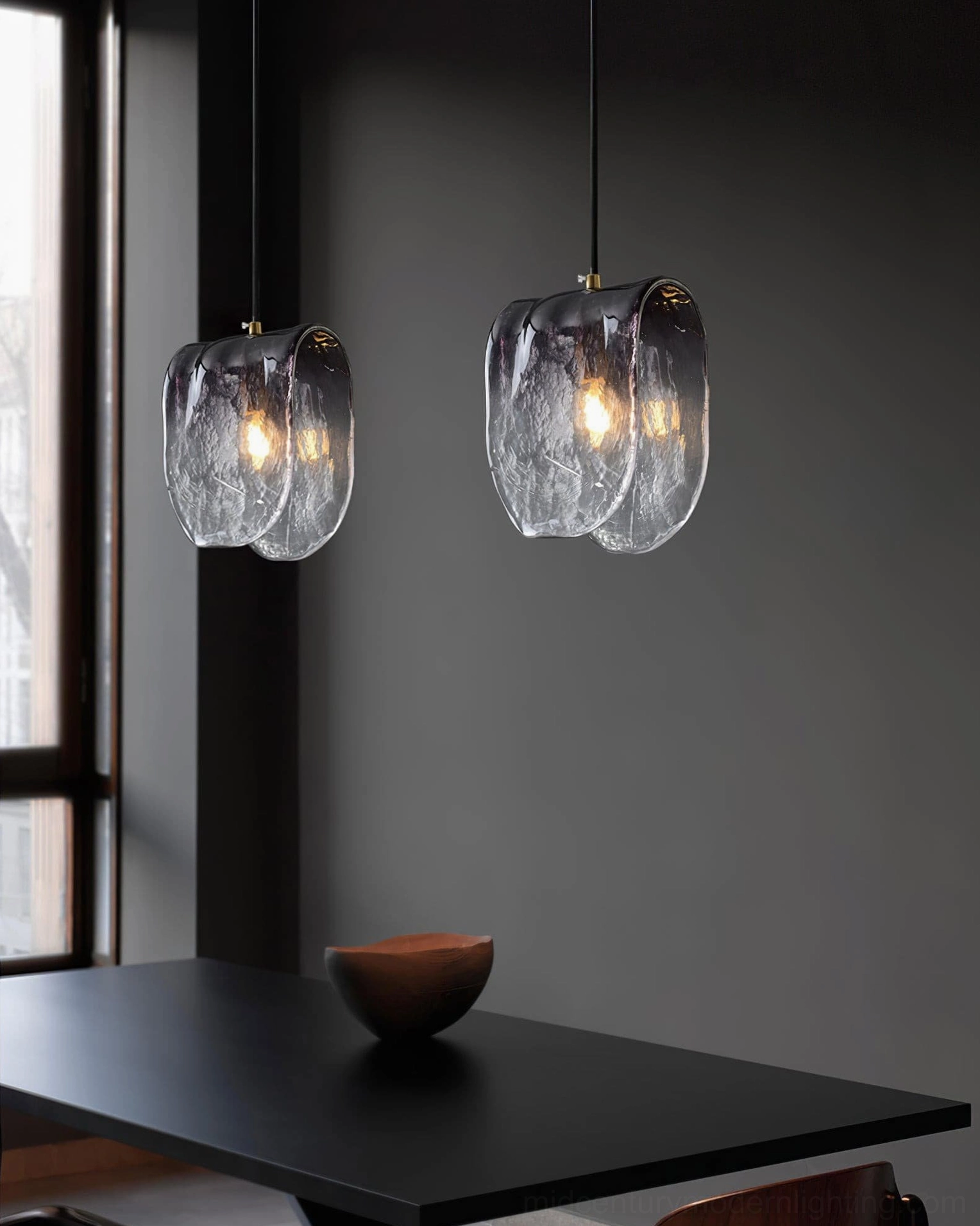 Modern pendant fixture grouped display showing design versatility and stacking options