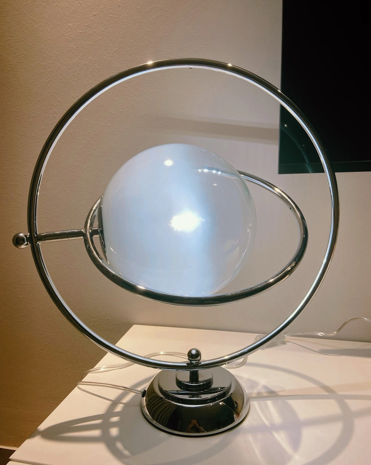 Planet table lamp mid-century modern interior design focal point lighting